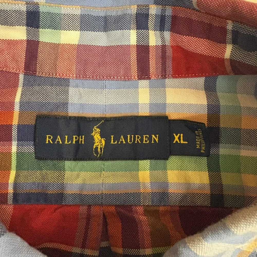 Ralph Lauren Plaid Button Down Shirt Mens XL